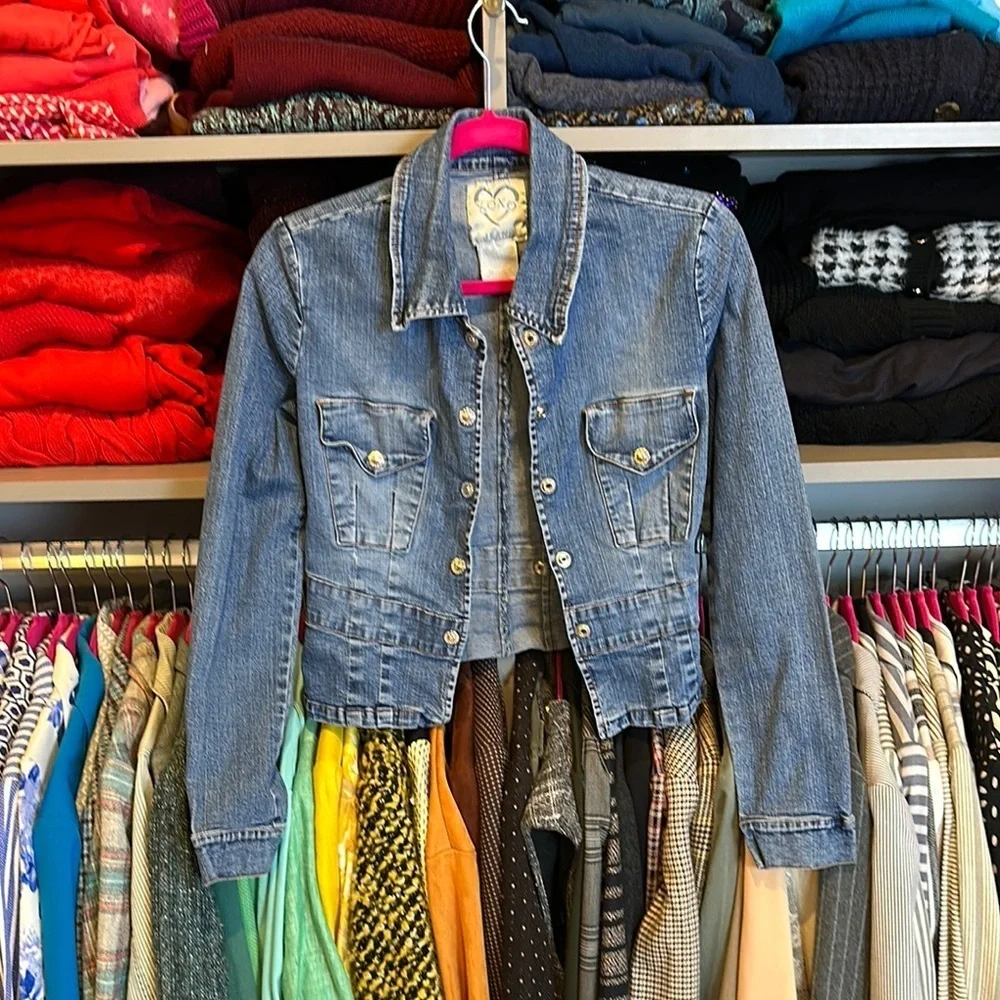 XOXO blue 2 pocket Jean jacket size M